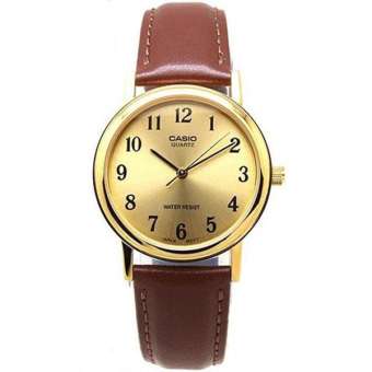 CASIO นาฬิกาข้อมือผู้ชาย สีน้ำตาล สายหนัง รุ่น MTP-1095Q-9B1