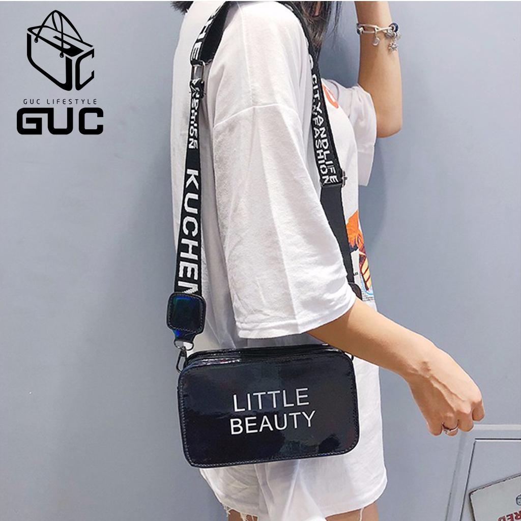 GUC SELECTEDกระเป๋าสะพายข้างสีรุ้งแสงวิ๊บวั๊บสวยงานเวอร์(B692)