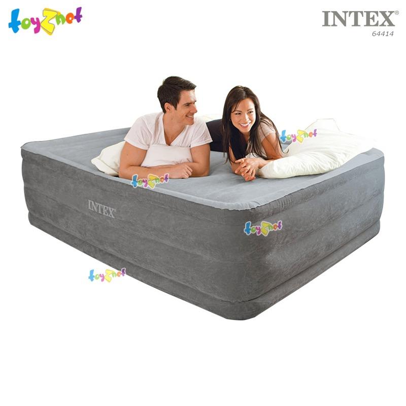 Intex ส่งฟรี ที่นอนเป่าลม คอมฟอร์ท-พลัช 5 ฟุต (ควีน) 1.52x2.03x0.46 ม. ที่สูบลมไฟฟ้าในตัว รุ่น 64414 Intex ส่งฟรี ที่นอนเป่าลม คอมฟอร์ท-พลัช 5 ฟุต (ควีน) 1.52x2.03x0.46 ม. ที่สูบลมไฟฟ้าในตัว รุ่น 64414