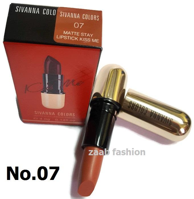 SIVANNA COLORS MATTE STAY LIPSTIC KISS ME ลิปสติกเนื่้อแมทท์ เนื้อนุ่ม ติดทนนาน สีสุดฮิต ลิปสติกยอดฮิตตลอดกาล SIVANNA COLORS MATTE STAY LIPSTIC KISS ME ลิปสติกเนื่้อแมทท์ เนื้อนุ่ม ติดทนนาน สีสุดฮิต ลิปสติกยอดฮิตตลอดกาล