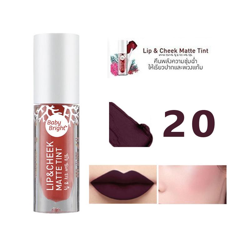 ลิป Baby Bright Lip & Cheek Matte Tint 2.4g ลิปทินท์+แก้มเนื้อแมท