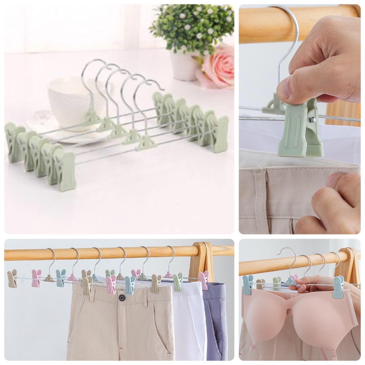 สุดคุ้ม!! แพ็ค 10 ชิ้น มีให้เลือก 4 สี ไม้แขวนเสื้อแบบมีที่หนีบในตัว ไม้แขวนเสื้อ มีที่หนีบ ไม้หนีบกางเกง ไม้หนีบผ้า สุดคุ้ม!! แพ็ค 10 ชิ้น มีให้เลือก 4 สี ไม้แขวนเสื้อแบบมีที่หนีบในตัว ไม้แขวนเสื้อ มีที่หนีบ ไม้หนีบกางเกง ไม้หนีบผ้า