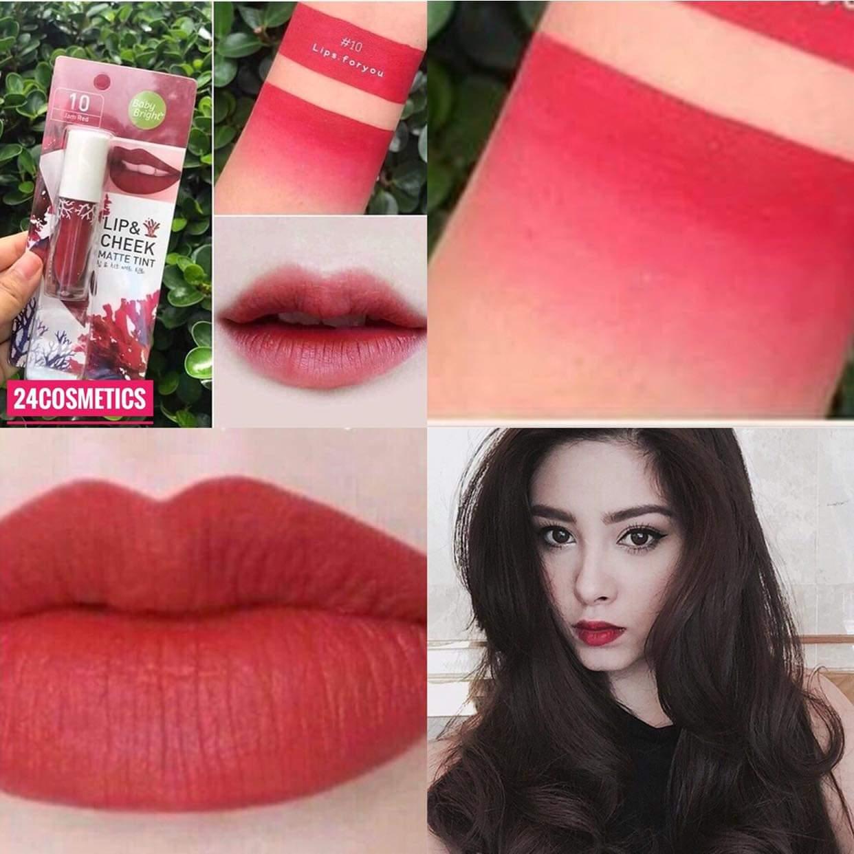 Baby Bright Lip & Cheek Matte Tint ปากไม่แห้ง ไม่ลอก ติดทนทั้งวัน ( พร้อมส่ง 1,2,4,5,10,11.13,14,15,17) ของแท้ 100 %