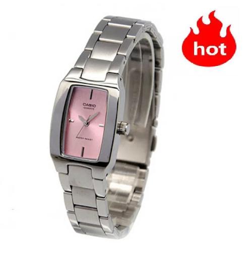 Casio Standard รุ่น LTP-1165A-4C นาฬิกาข้อมือผู้หญิงสายแสตนเลส หน้าปัดชมพู (สินค้าขายดี) - มั่นใจ ของแท้ 100% ประกันศูนย์ 1 ปีเต็ม