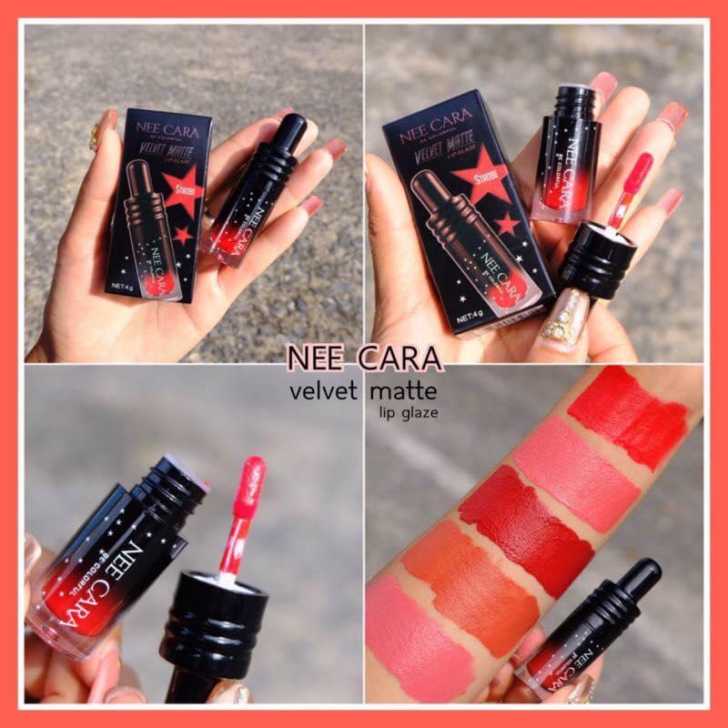 NEE CARA VELVET MATTE LIP GLAZE ลิปแมท เวอเวท สี No.5 NEE CARA VELVET MATTE LIP GLAZE ลิปแมท เวอเวท สี No.5