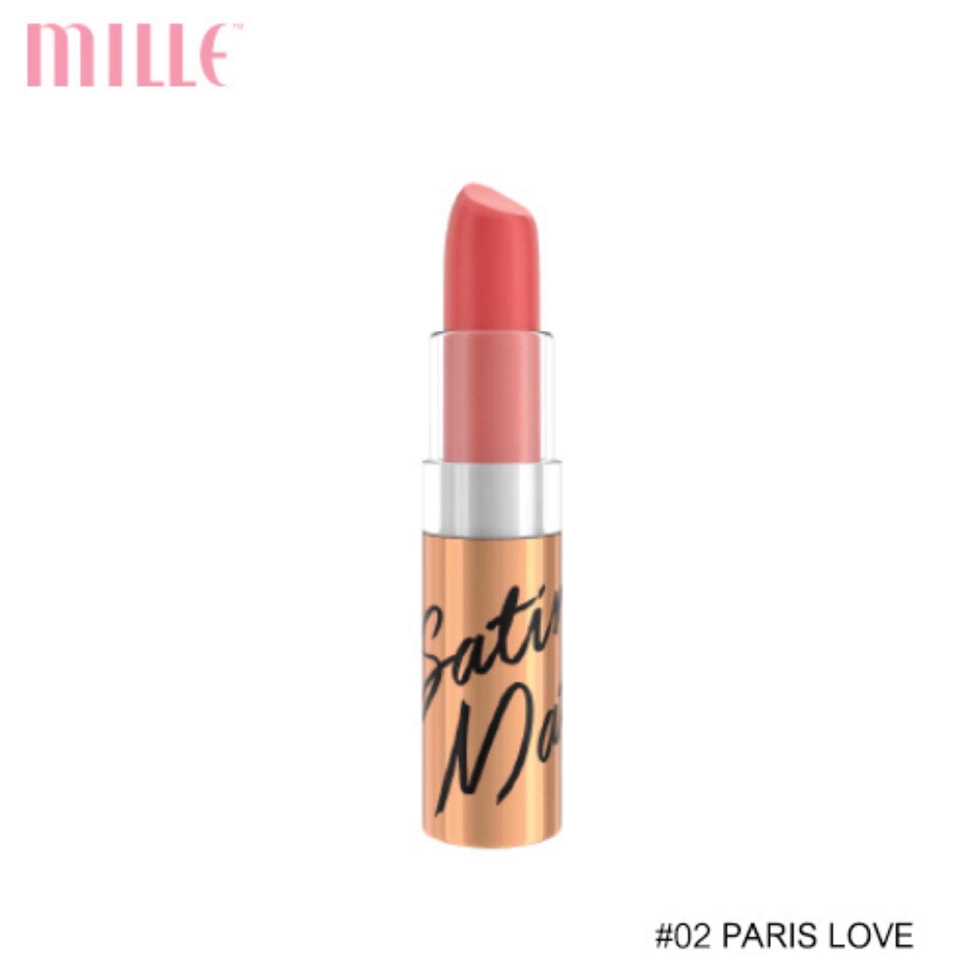 Mille ลิปสติกเนื้อสัมผัสซาติน Satin Matte Lipstick Hidden 3.8 g. Mille ลิปสติกเนื้อสัมผัสซาติน Satin Matte Lipstick Hidden 3.8 g.