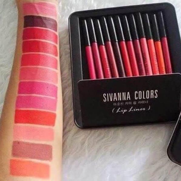 Sivanna Colors Lip Liner ดินสอเขียนขอบปาก SH907 ซีเวียน่า ลิปไลเนอร์ 12 เฉดสี 1 กล่อง Sivanna Colors Lip Liner ดินสอเขียนขอบปาก SH907 ซีเวียน่า ลิปไลเนอร์ 12 เฉดสี 1 กล่อง