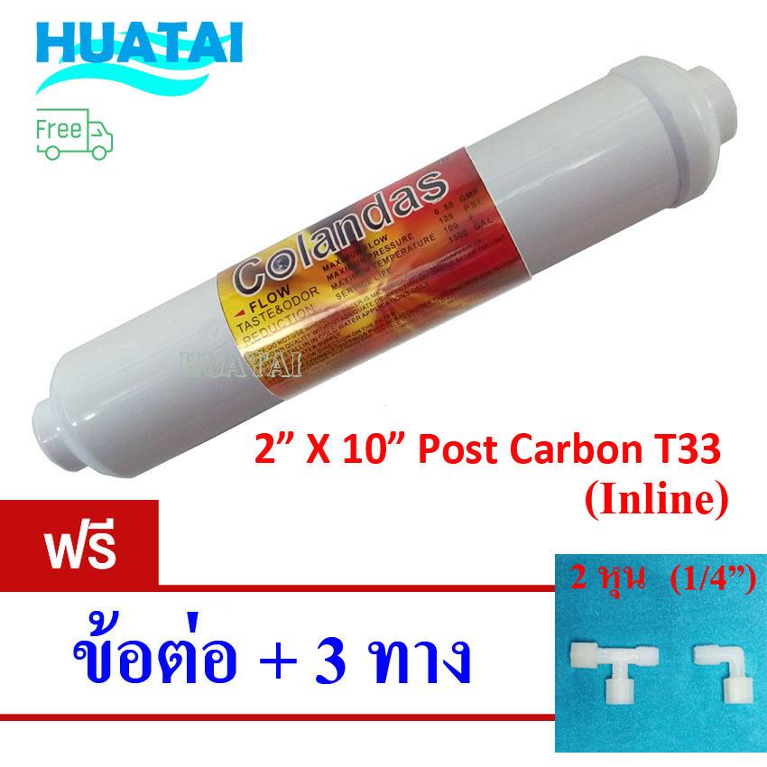 ส้กรองน้ำ Carbon T33 Inline แคปซูล 10 นิ้ว x 2 นิ้ว