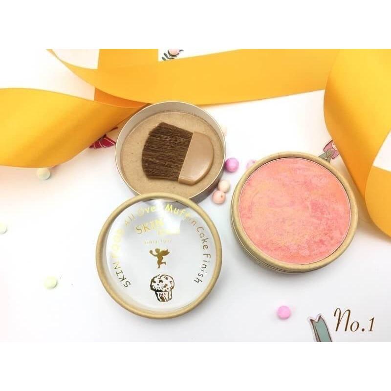 Skinfood All over Muffin Cake Finish สกินฟู๊ด ปัดแก้ม ไฮไลท์ บรอนเซอร์ เฉดดิ้ง เครื่องสำอาง สำหรับใบหน้า