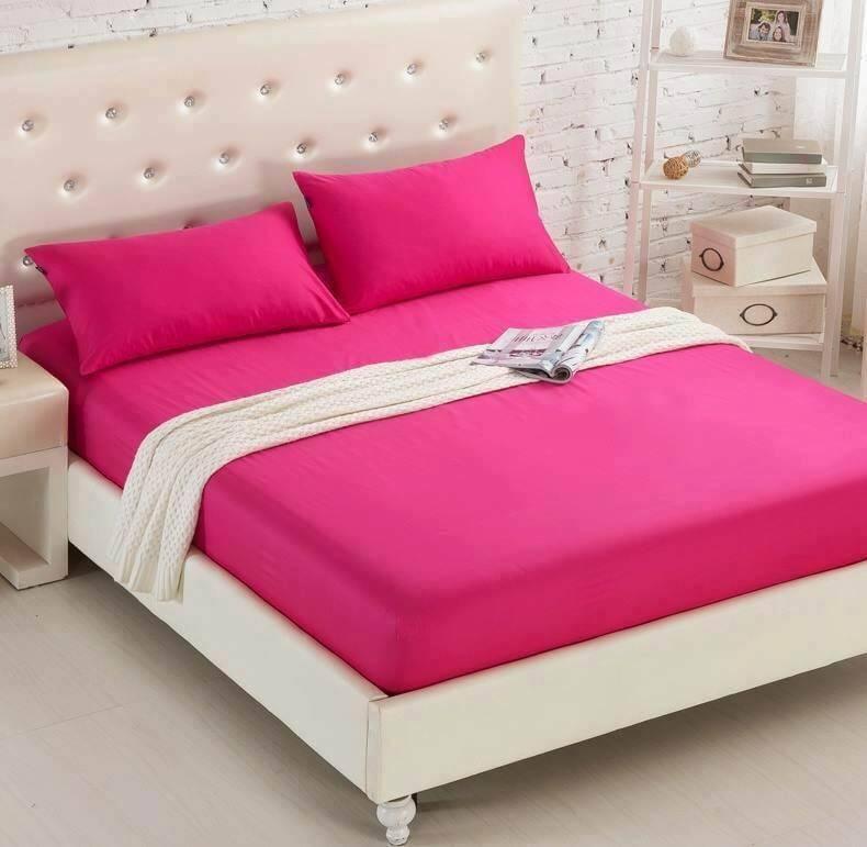FD Premium ผ้าปูที่นอน ชุดผ้าปู ชุดปูที่นอน ขนาด 5 ฟุต 5 ชื้น(150*200) CM. แบบสีพื้น