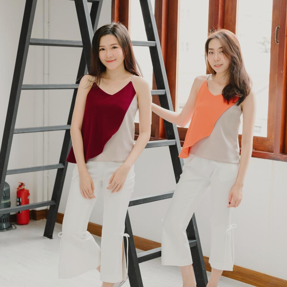 Deardarling - เสื้อสายเดี่ยว ทูโทน รุ่น Together Top MiniCollection ♡ Deardarling - เสื้อสายเดี่ยว ทูโทน รุ่น Together Top MiniCollection ♡