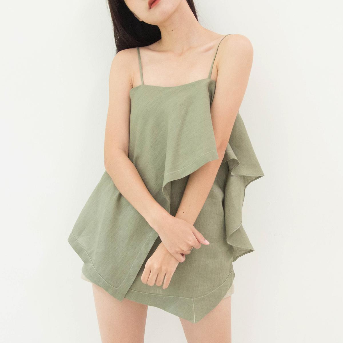 COWORKER (LN.T.05) - frill layered strappy top COWORKER (LN.T.05) - frill layered strappy top