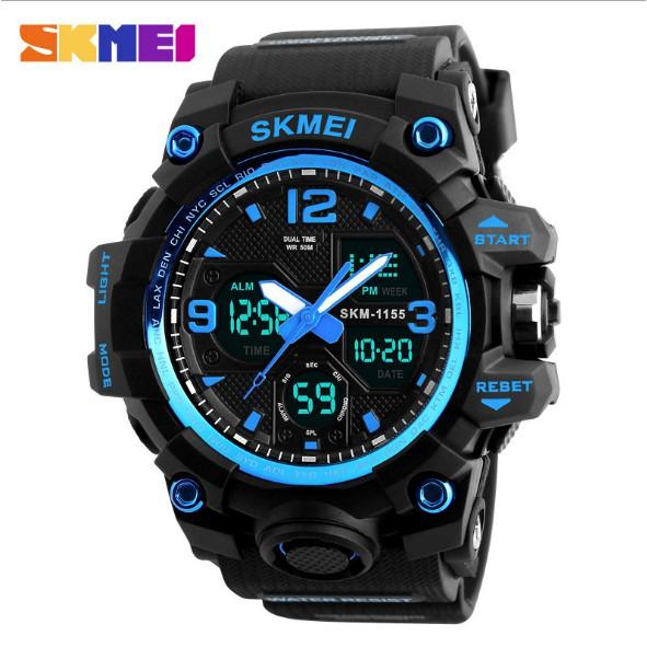 SKMEI 1155B New Waterproof Outdoor Digital Watch Multifunction Chronograph Men Watch สินค้าพร้อมส่ง (มีบริการเก็บเงินปลายทาง) R-015