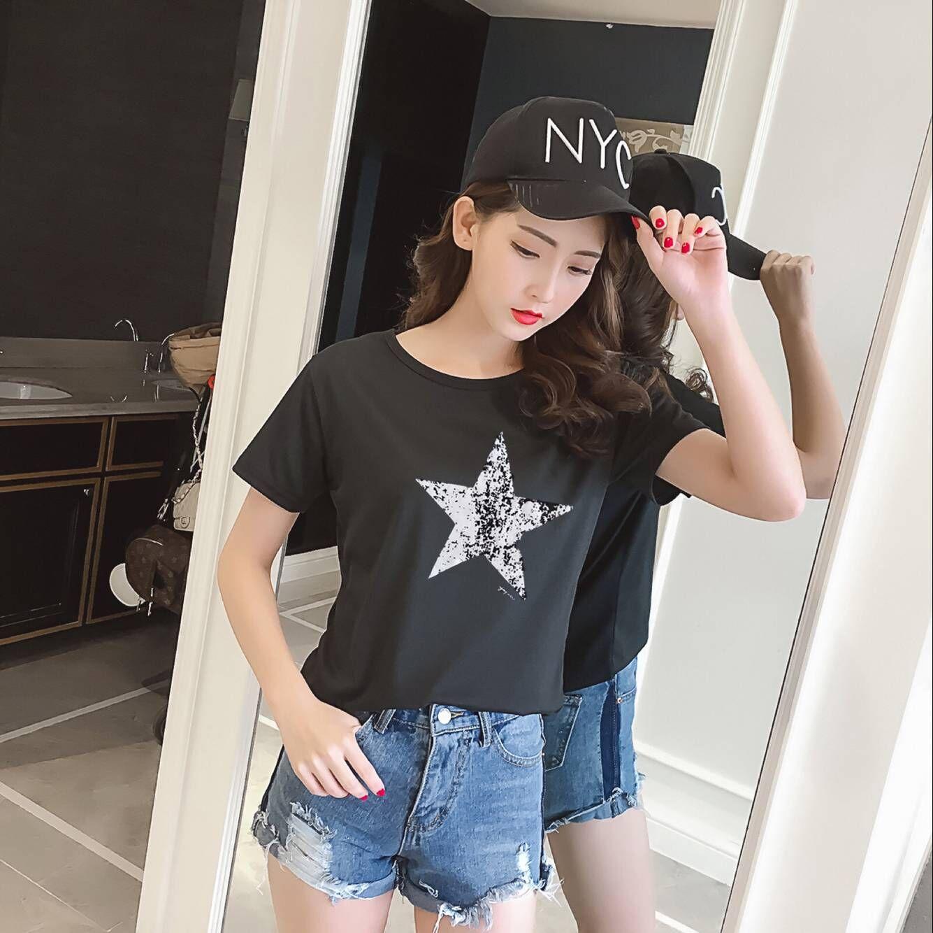 เสื้อยืดแฟชั่นผู้หญิง คอปก แขนสั้นผ้าคอตตอน สไตล์วัยรุ่น รุ่น เสื้อยืดแฟชั่นผู้หญิง คอปก แขนสั้นผ้าคอตตอน สไตล์วัยรุ่น รุ่น