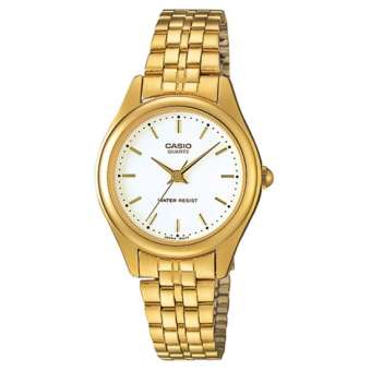Casio Standard นาฬิกาข้อมือผู้หญิง สายสแตนเลส รุ่น LTP-1129N-7ARDF - เรือนทอง/หน้าขาว Casio Standard นาฬิกาข้อมือผู้หญิง สายสแตนเลส รุ่น LTP-1129N-7ARDF - เรือนทอง/หน้าขาว