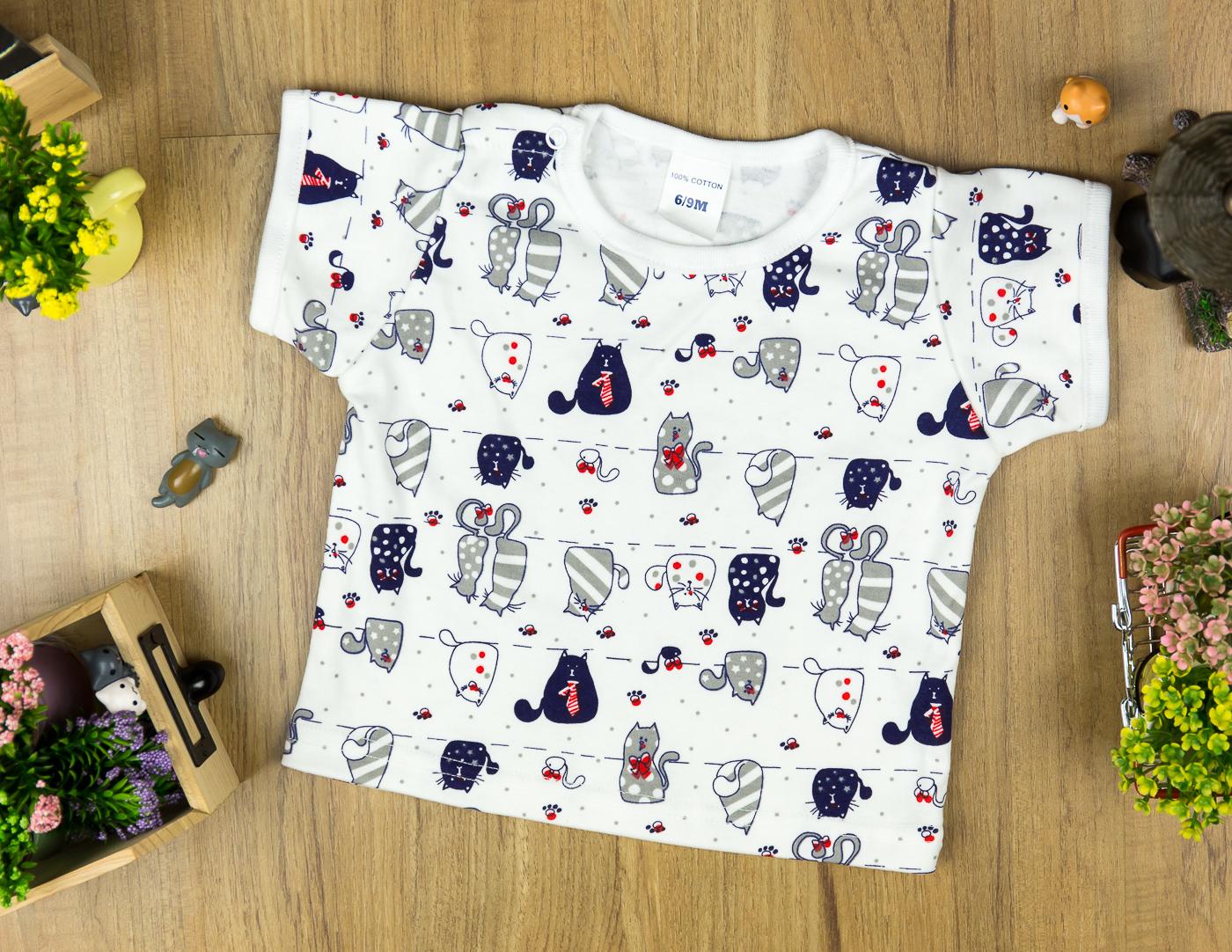 เสื้อเด็กเดี่ยว ลายแม่น้อยเหมียวเหมียว size 6-9 M