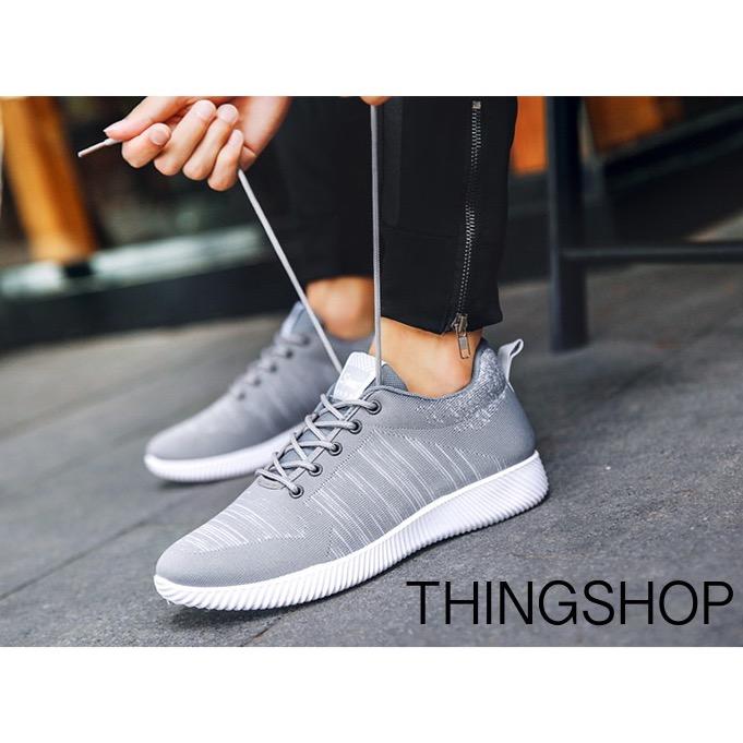THINGSHOP รองเท้าผ้าใบผู้ชาย สไตล์ สปอร์ต นุ่มสบาย เรียบหรู ดูดี
