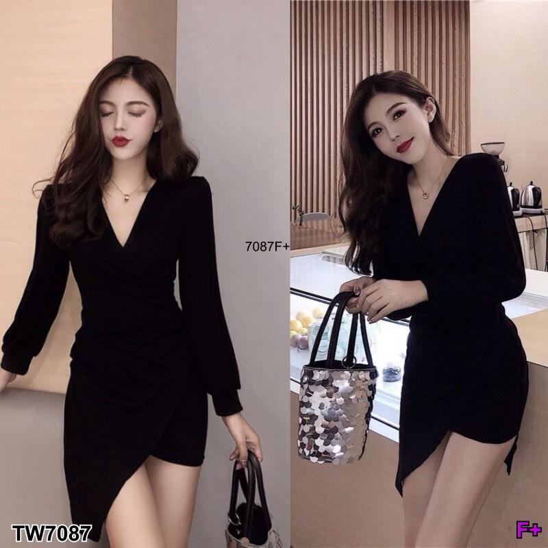 TW7087 Dress เดรสสั้นแขนยาวทรงเข้ารูป **สอบถามสินค้าก่อนสั่งซื้อ TW7087 Dress เดรสสั้นแขนยาวทรงเข้ารูป **สอบถามสินค้าก่อนสั่งซื้อ