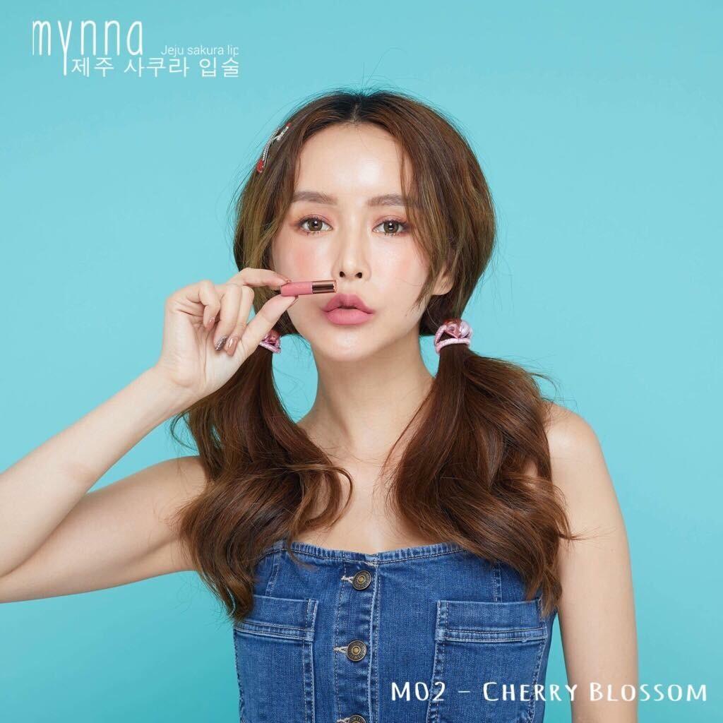 ลิปมินิ Mynna Mini Lipstick ลิปสติก ลิปแมท ลิปพกพา สีทนชัด ปากนุ่ม ชุ่มชื่น ไม่ดำ ไม่แห้ง ไม่ตกร่อง กันน้ำ ขนาด1.2g