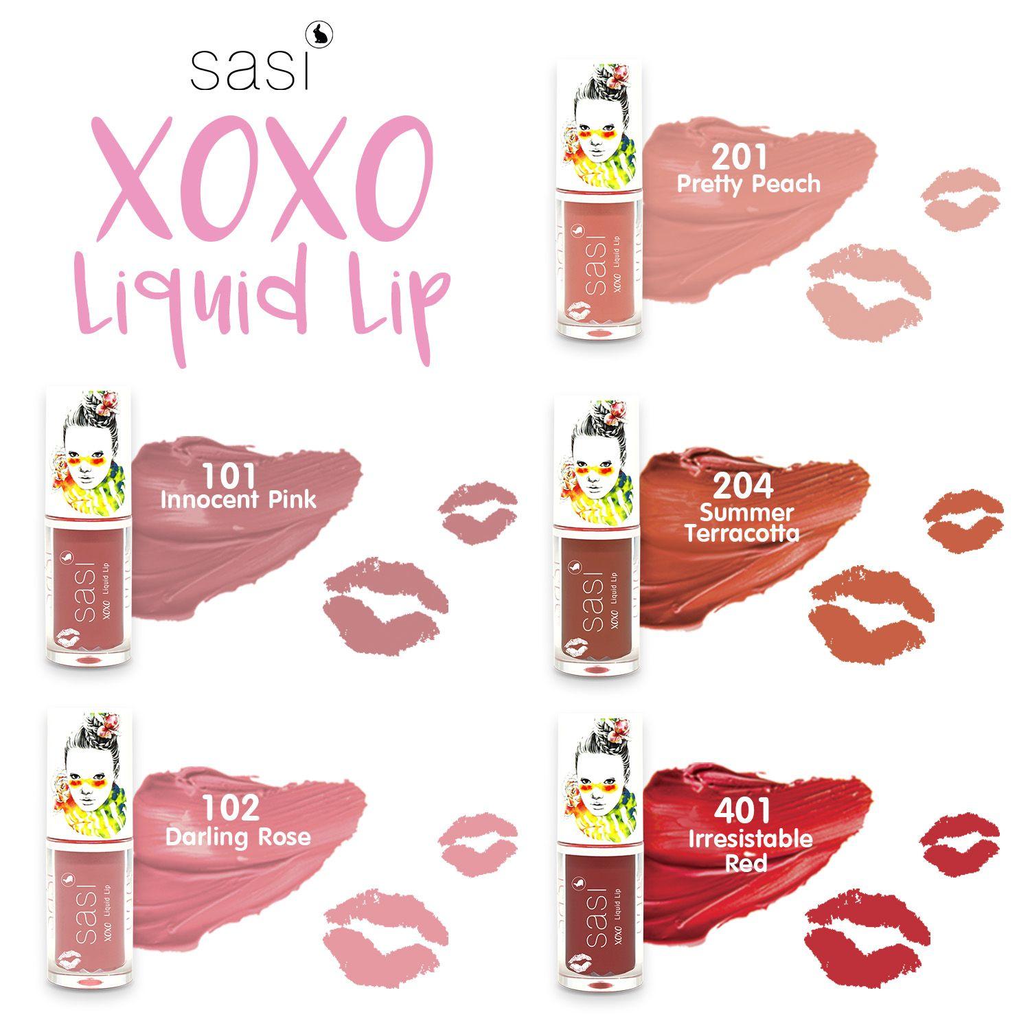 Sasi Xoxo Liquid lip Darling rose #102 x 1 ขวด Sasi Xoxo Liquid lip Darling rose #102 x 1 ขวด