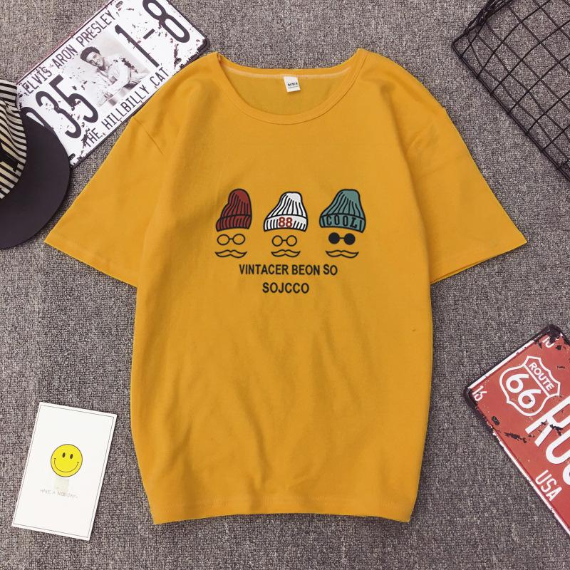 เสื้อยืดเรยอน สกรีนลาย แฟชั่นเกาหลี