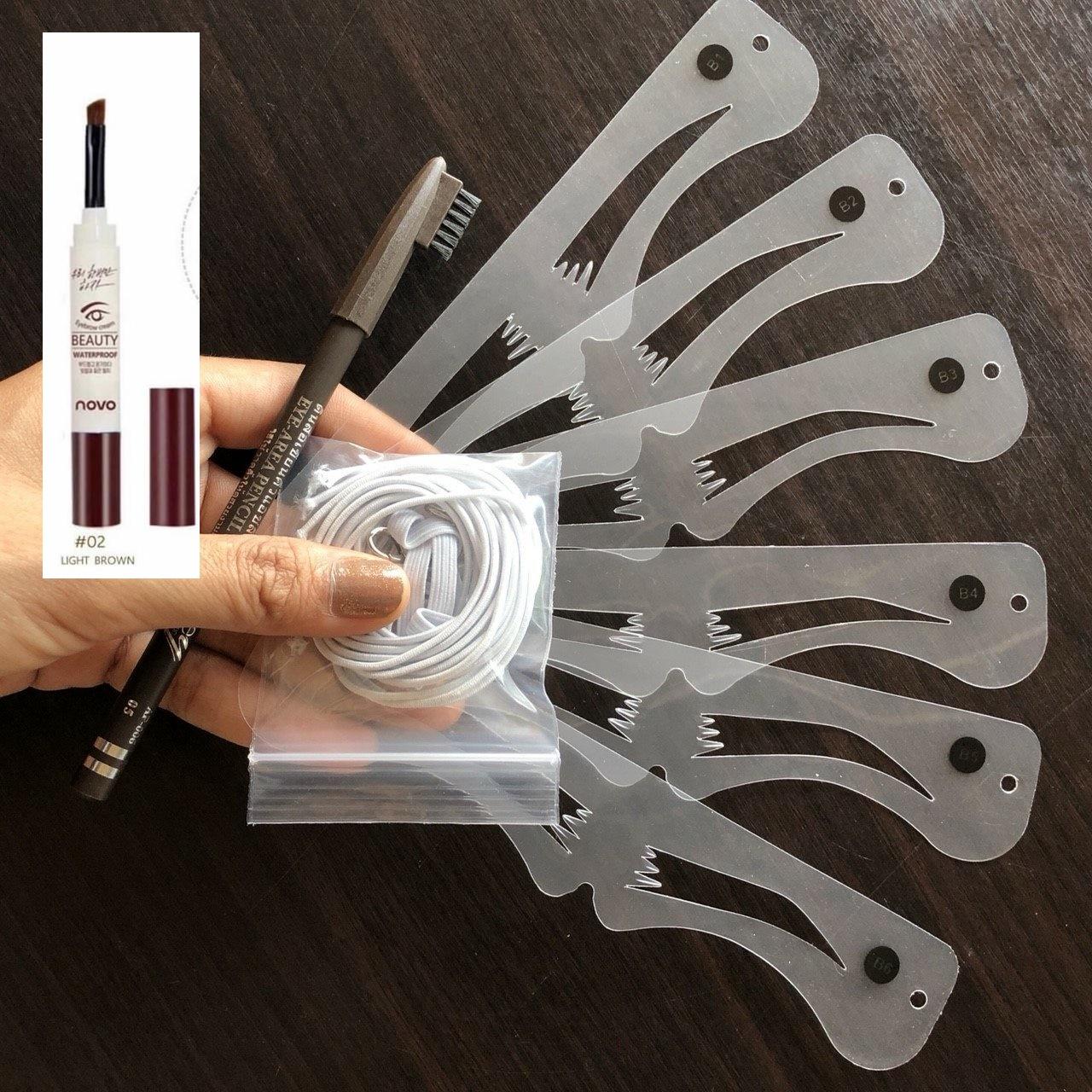 เจลเขียนคิ้ว Novo สี 02 + บล็อคเขียนคิ้ว MyBrow 6