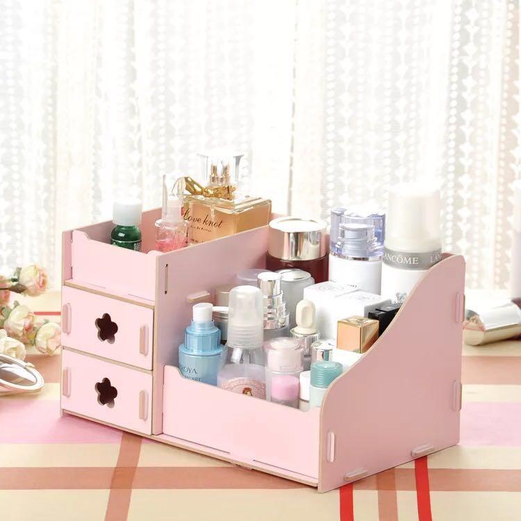 Pastel Cosmetic Box ชั้นวางเครื่องสำอาง สวยหรู ครื่องสำอางค์ Cosmetic กล่องลิ้นชักไม้ DIY ใส่เครื่องสำอาง ชั้นวางอเนกประสงค์ Pastel Cosmetic Box ชั้นวางเครื่องสำอาง สวยหรู ครื่องสำอางค์ Cosmetic กล่องลิ้นชักไม้ DIY ใส่เครื่องสำอาง ชั้นวางอเนกประสงค์