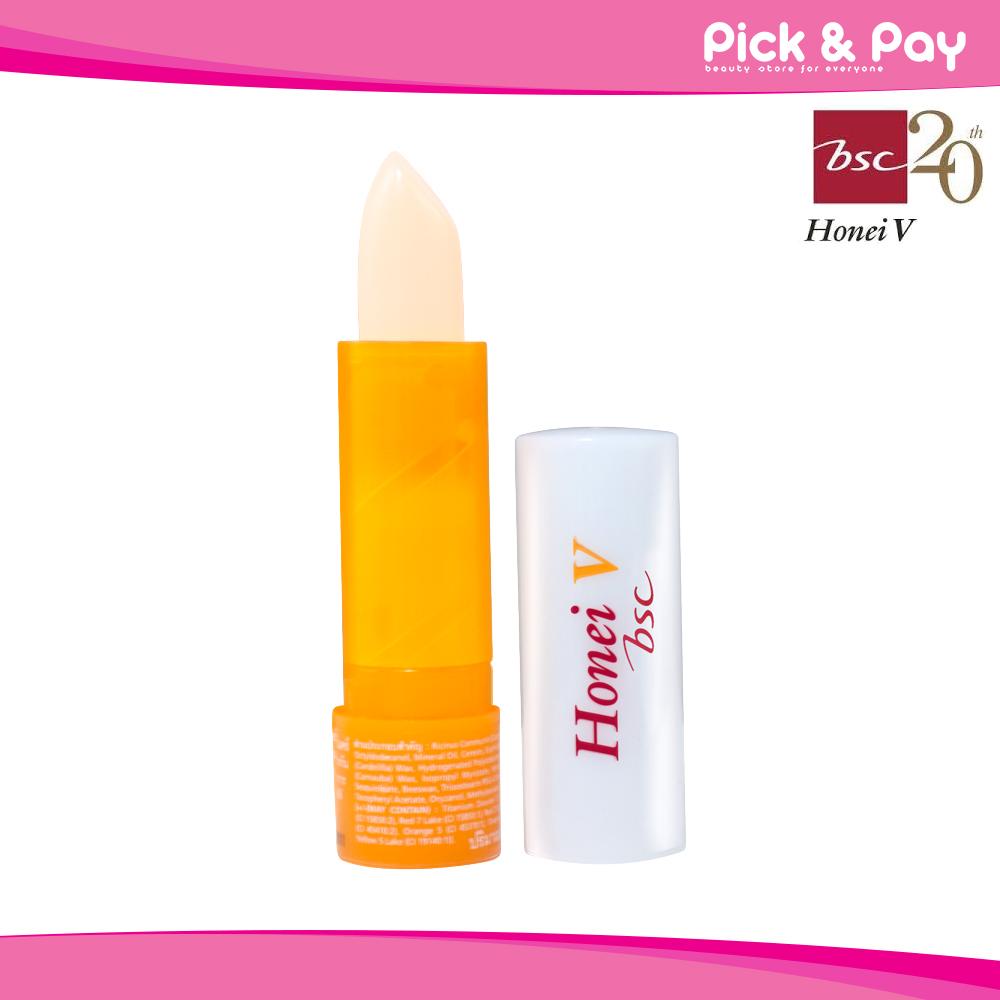 Honei V BSC ฮันนี่ วี ยูวี ซอฟเทอร์ ลิปแคร์ ลิปมัน UV Softer Lip Care 3 กรัม (PNP)