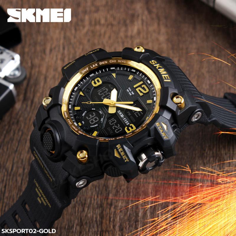 Sport Watch นาฬิกาสปอตสุดทนทาน แข็งแกร่ง กันน้ำได้ ระบบอะนาล็อกและดิจิตอล กันน้ำได้5เมตร นาฬิกาข้อมือผู้ชาย ส่งฟรี1-2วัน ได้ของ (มีให้เลือก 4 สี)