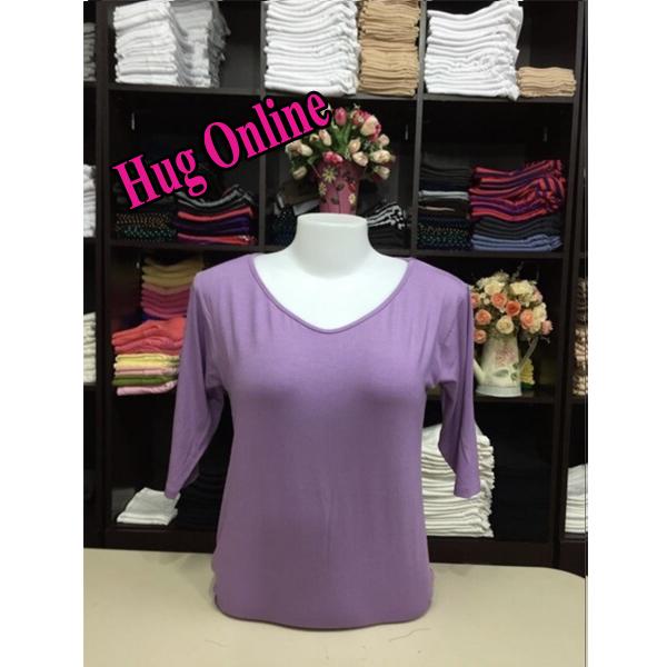 เสื้อยืดคอเว้า BIG Size เสื้อยืดไซส์ใหญ่ แขนสามส่วน ผ้านิ่มใส่สบายไม่ร้อนไม่อึดอัด งานปราณีต คุณภาพดี อก36-45 ใส่ได้สบายๆ