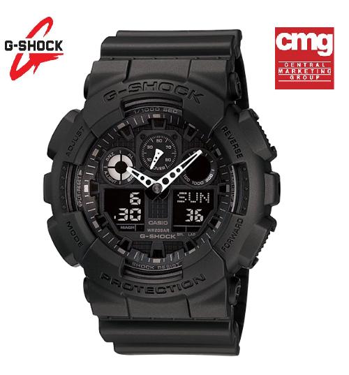 Casio g-shock รุ่น GA-100-1A1DR นาฬิกาข้อมือผู้ชาย สายเรซิ่นสีดำ (รุ่นขายดี ตลอดกาล) - มั่นใจ ของแท้ 100% ประกันศูนย์เซ็นทรัล CMG 1 ปีเต็ม