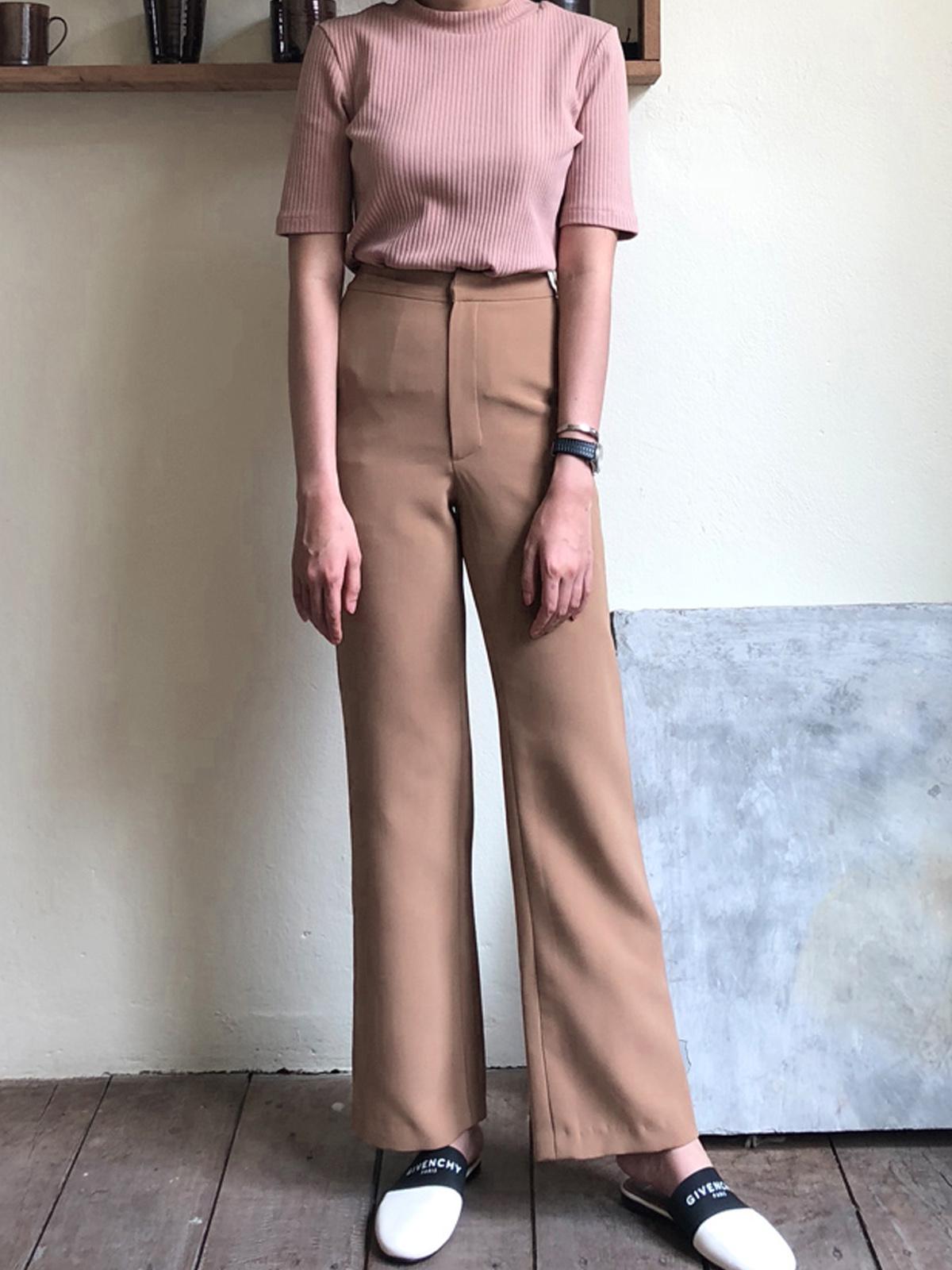Twotwice - High Neck Tee เสื้อยืดแขนสั้น คอเต่า