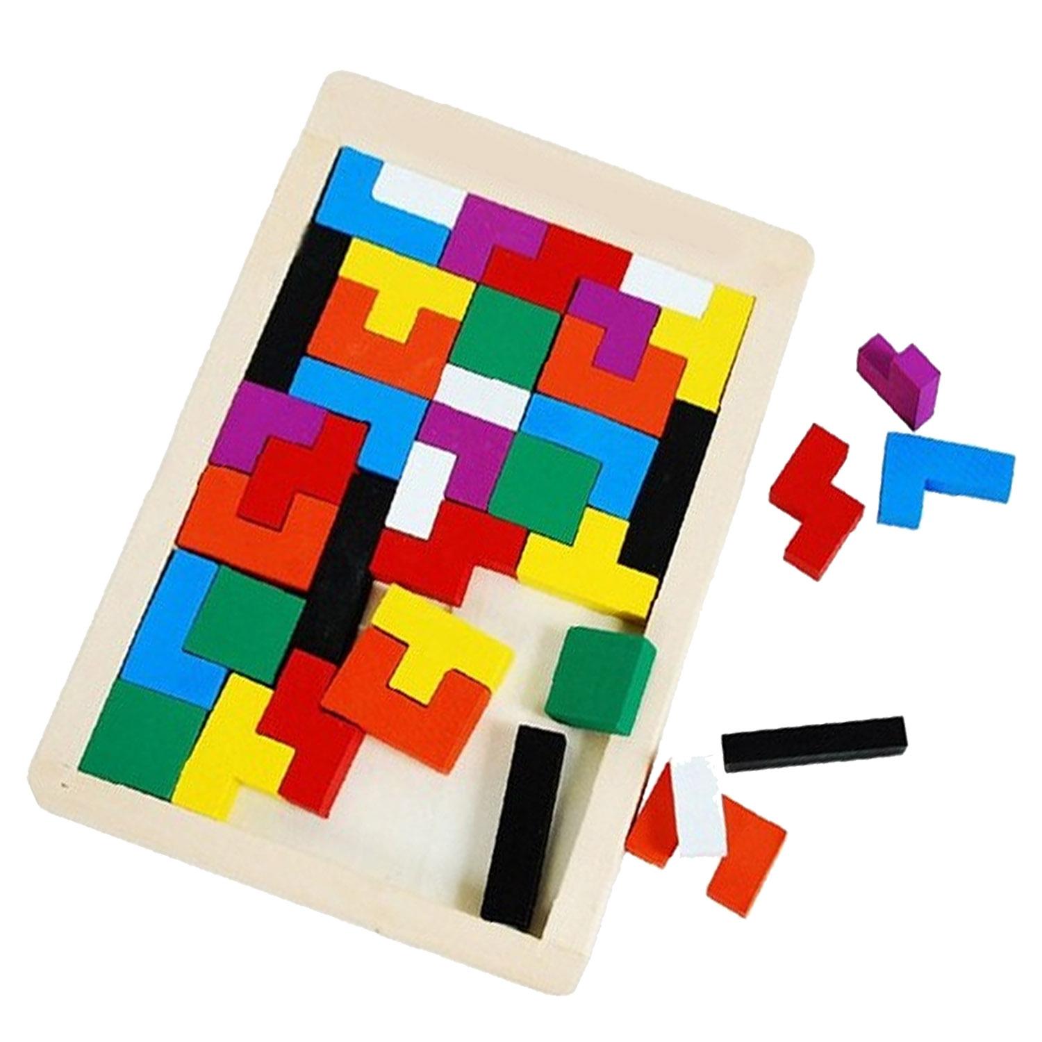 ไม้ที่มีสีสันเกมฝึกสมองประลองปัญญาแทนแกรมของเล่นปริศนา Tetris บล็อกตัวต่อการศึกษาสติปัญญาของเล่นสำหรับเด็กทารกเด็ก - INTL ไม้ที่มีสีสันเกมฝึกสมองประลองปัญญาแทนแกรมของเล่นปริศนา Tetris บล็อกตัวต่อการศึกษาสติปัญญาของเล่นสำหรับเด็กทารกเด็ก - INTL