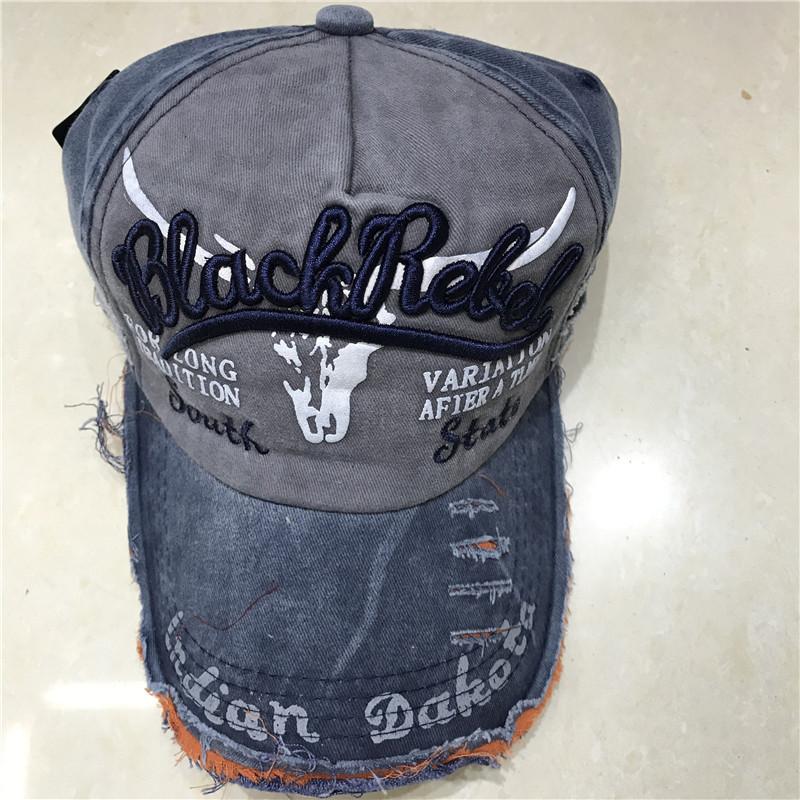 หมวก Black Rebel Baseball cap water wash letters hat edible shade hat men and women couple sunscreen 1 ใบ