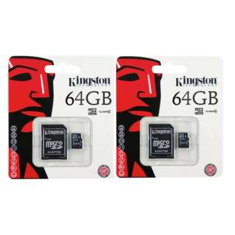 Kingston เมมโมรี่การ์ด Micro SDHC 64 GB Class 10 2pcs