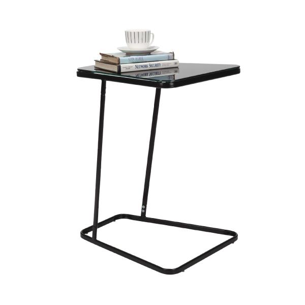 WINNER FURNITURE โต๊ะข้างกระจกพ่นสี รุ่น โคโลนี่ - สีดำ WINNER FURNITURE โต๊ะข้างกระจกพ่นสี รุ่น โคโลนี่ - สีดำ