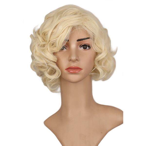 Wig Marilyn Monroe wig Gold European and American models short curly hair show wig