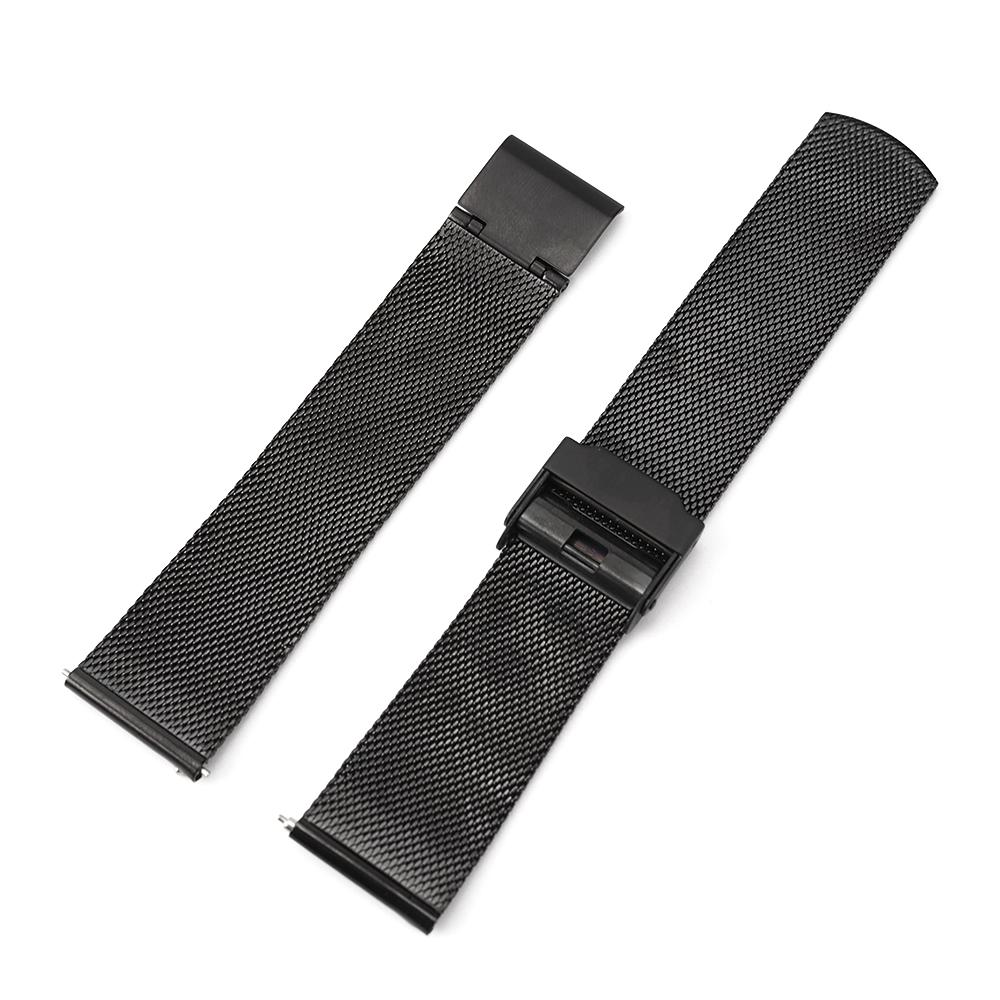 N.IX STUDIO สายนาฬิกาสแตนเลส Stainless Steel Mesh ขนาด 20 มม. (Silver, Black)