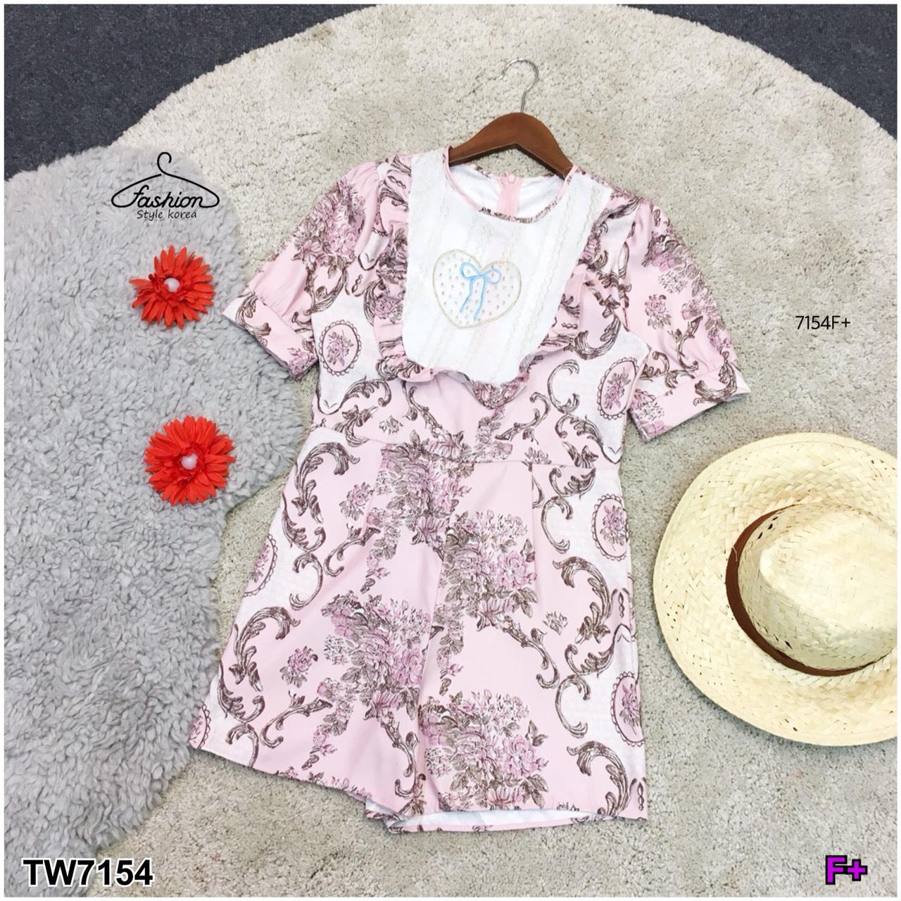 TW7154 จั้มสูทอกแต่งระบาย ***สอบถามก่อนสั่งซื้อ***