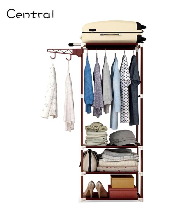 CENTRAL ราวตากผ้า พร้อมชั้นวางของ 4 ชั้น ที่แขวนเสื้อผ้า แข็งแรง รับน้ำหนักเยอะ เคลื่อนย้ายสะดวก ขนาด ยาว 55cm * ลึก 36cm * สูง 170cm CENTRAL ราวตากผ้า พร้อมชั้นวางของ 4 ชั้น ที่แขวนเสื้อผ้า แข็งแรง รับน้ำหนักเยอะ เคลื่อนย้ายสะดวก ขนาด ยาว 55cm * ลึก 36cm * สูง 170cm