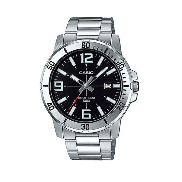 Casio Analog Gent's นาฬิกาข้อมือผู้ชาย สแตนเลสแท้ รุ่น MTP-VD01D