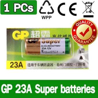 GP ถ่าน Alkaline Battery 12V รุ่น 23A ถ่านกริ่งไร้สาย รีโมตรถยนต์ 23A, 23AE, A23, E23A, ( 1 ก้อน )