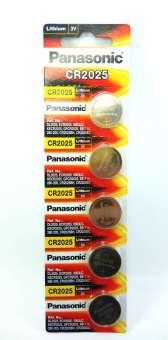 PANASONIC ถ่านกระดุม Lithium CR2025 (แพ็ค 5 ก้อน) จำนวน 1 แพ็ค (ของแท้)