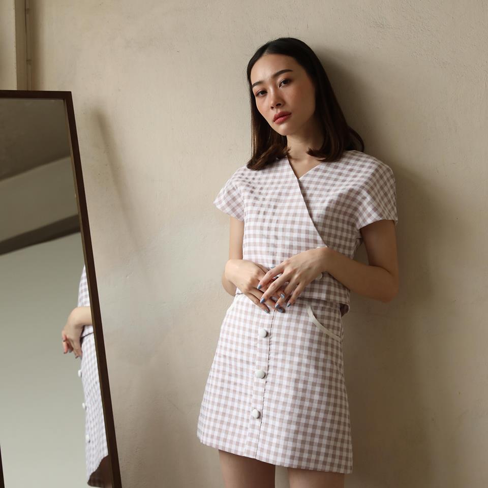 BLOSSOM DAISY - (New Color) Very Cloudy Skirt กระโปรงทรงเอลายสก๊อต BLOSSOM DAISY - (New Color) Very Cloudy Skirt กระโปรงทรงเอลายสก๊อต