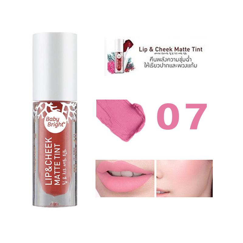 ลิป Baby Bright Lip & Cheek Matte Tint 2.4g ลิปทินท์+แก้มเนื้อแมท