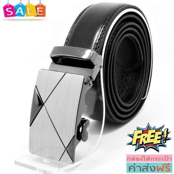Trusty เข็มขัด เข็มขัดผู้ชาย Men's Belt Automatic Buckle Belt 1325 - Black สีดำ