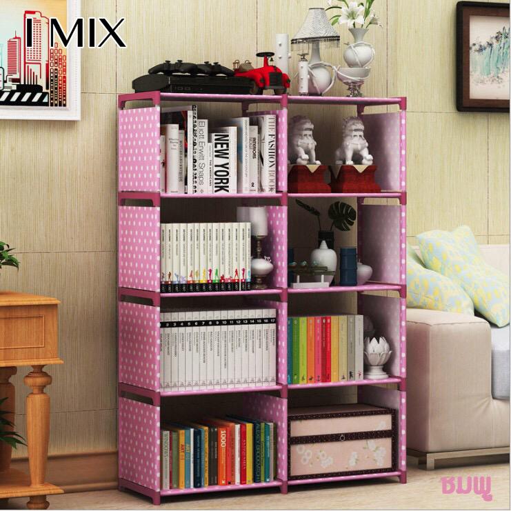 I MIX SJ-8 bookshelf ชั้นวางของ ชั้นวางหนังสือ โครงเหล็กแข็งแรง ผ้ากันน้ำ ชั้นวางของอเนกประสงค์ 8 ช่อง I MIX SJ-8 bookshelf ชั้นวางของ ชั้นวางหนังสือ โครงเหล็กแข็งแรง ผ้ากันน้ำ ชั้นวางของอเนกประสงค์ 8 ช่อง