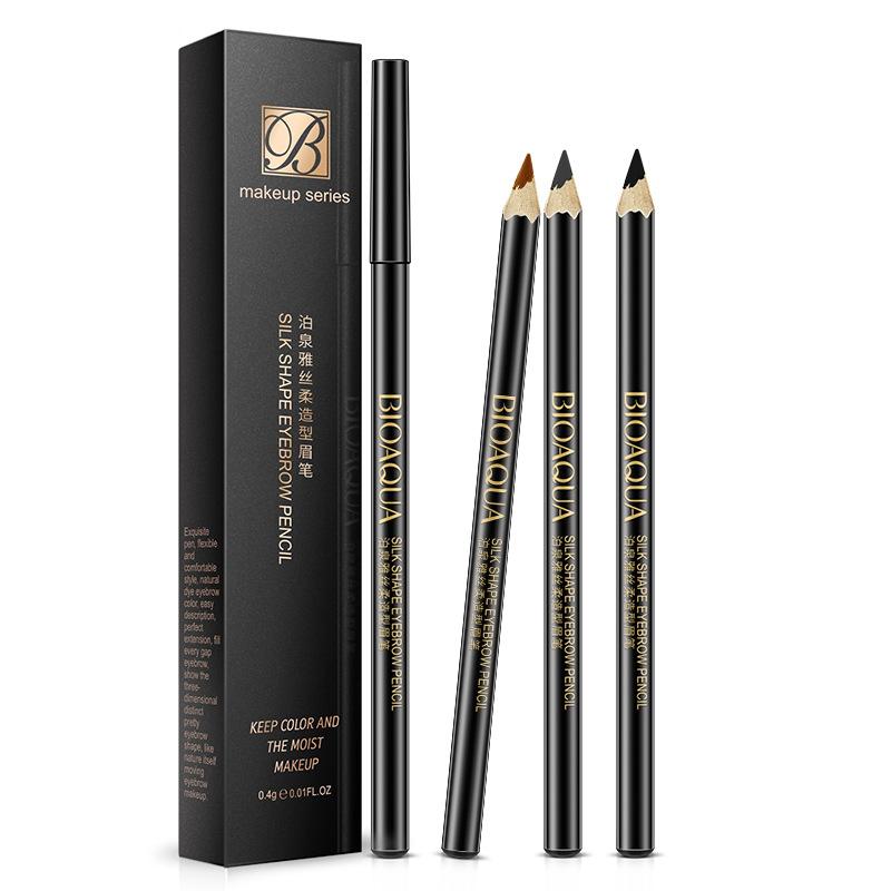 BIOAOUA ดินสอเขียนคิ้ว สีดำ (2ชิ้น)