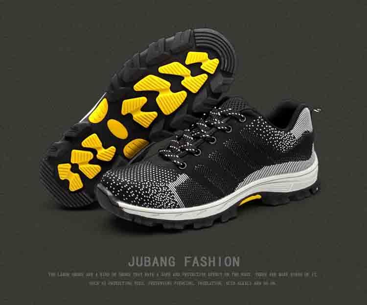 Safety shoes รองเท้าเซฟตี้ผ้าใบ หัวเหล็ก ระบายอากาศดี พื้นยางกันลื่น หัวเหล็ก พื้นเสริมแผ่นเหล็ก มี2สีให้เลือก สีดำ/สีน้ำเงิน