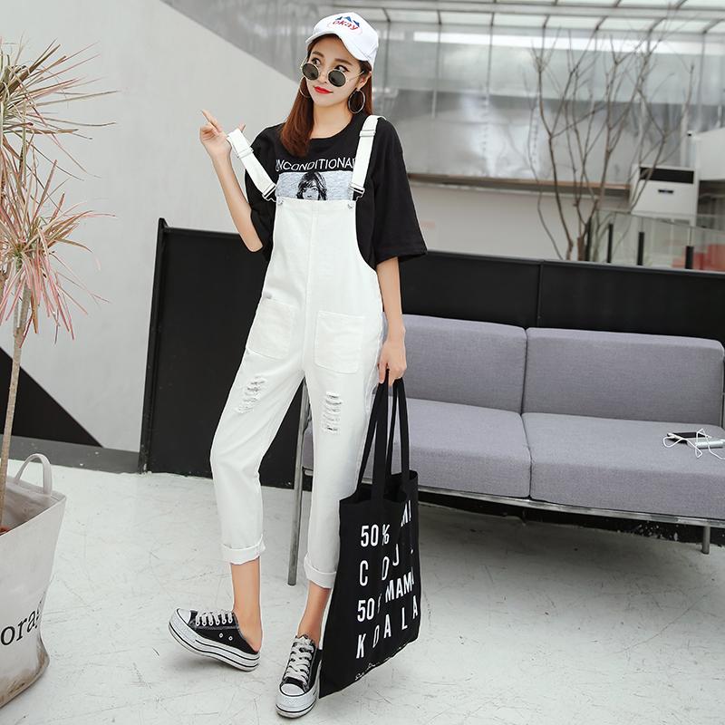 ZASHION ชุดเอี๊ยมยีนส์ Classic Loose Fit Denim Jumpsuit Sling Jeans ZASHION ชุดเอี๊ยมยีนส์ Classic Loose Fit Denim Jumpsuit Sling Jeans